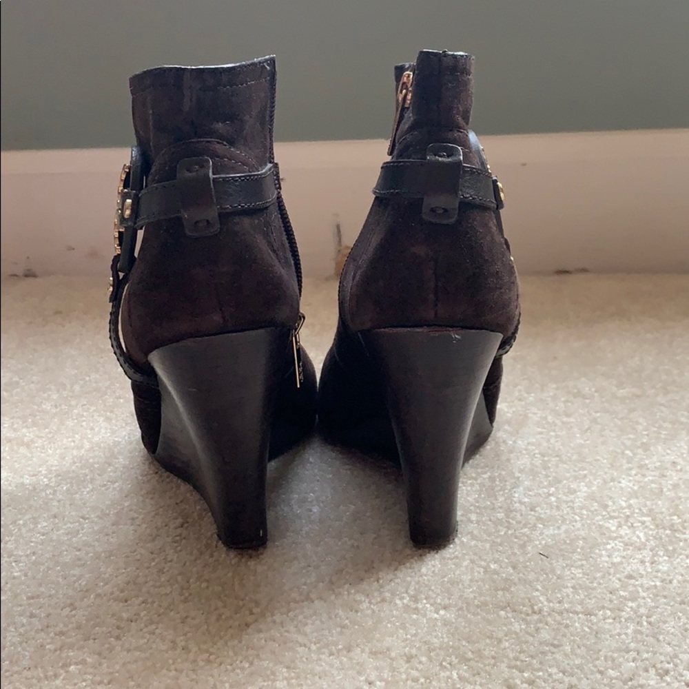 Tori Burch Chocolate Brown Booties Gem